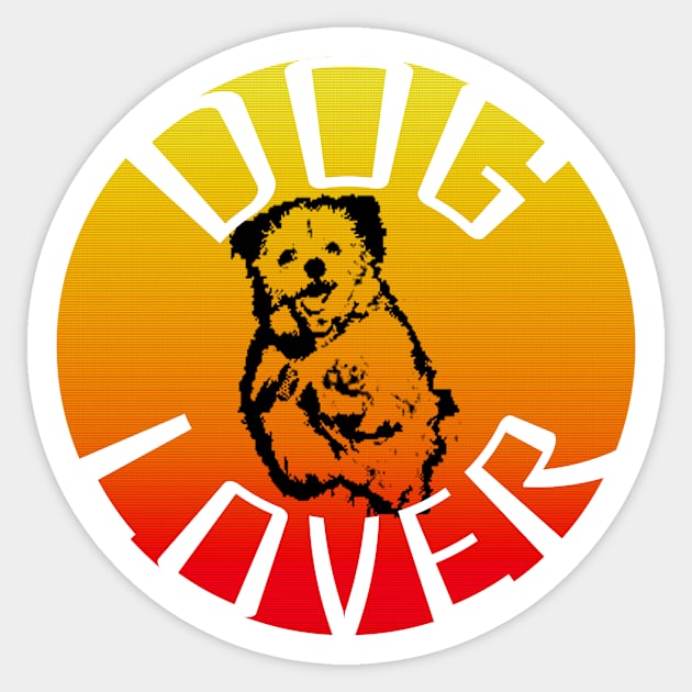 Dog Lover Puppy Sunset Sticker by Sneek661